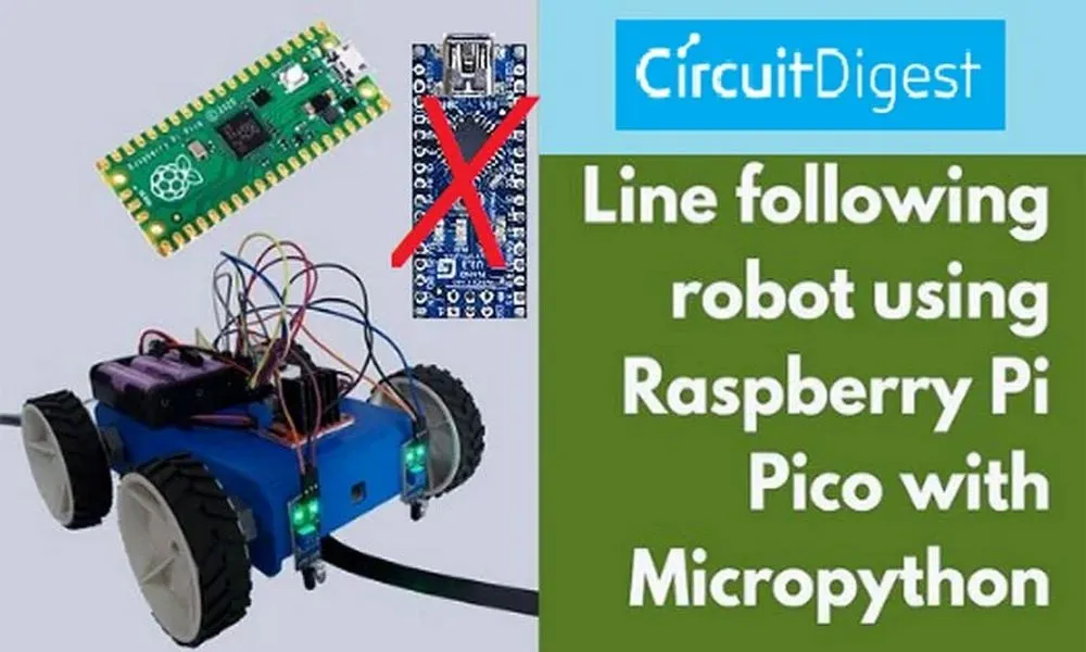 ساخت ربات دنبال‌کننده خط با Raspberry Pi Pico | آموزشگاه رباتیک هادی نیشابور - هادی روبو